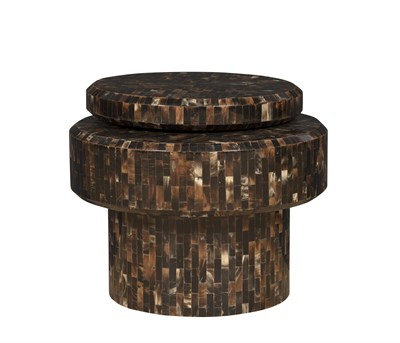 Lot 168 - Horn Veneered Low Table Height 19 inches,...
