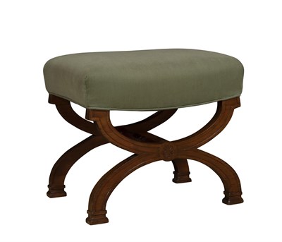 Lot 92 - Regency Style Upholstered Mahogany Curule...
