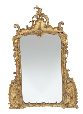 Lot 134 - Continental Rococo Style Giltwood Overmantel...