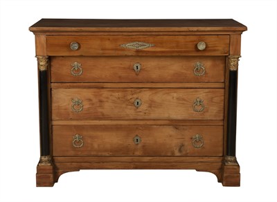 Lot 126 - Empire Satinwood and Part Ebonized Commode...