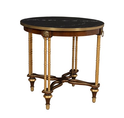 Lot 121 - Louis XVI Style Marble Top Parcel-Gilt...
