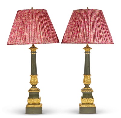 Lot 124 - Pair of Restauration Style Gilt and Patinated...