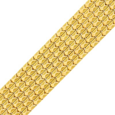 Lot 102 - Wide Gold Bracelet