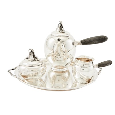 Lot 516 - Gorham Sterling Silver Jensen Style Demitasse Coffee Service