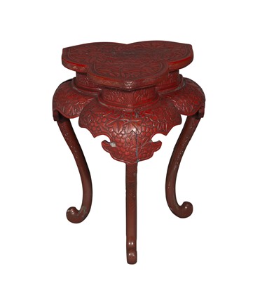 Lot 241 - A Japanese Lacquer Trefoil Table
