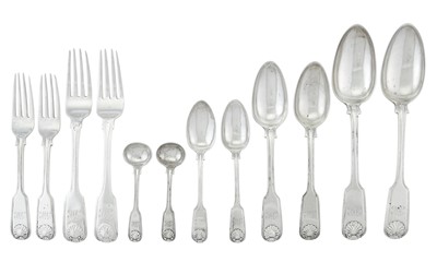 Lot 190 - Assembled Indian Colonial Silver Flatware Service
