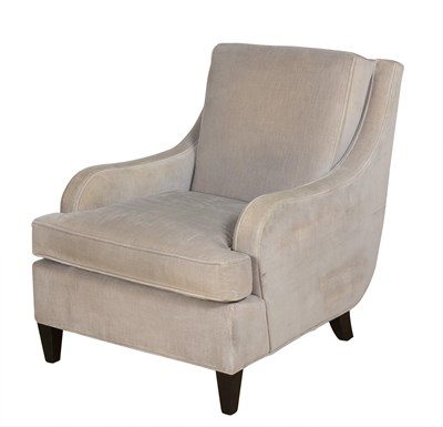 Lot 143 - Velvet Upholstered Club Chair Height 33 inches,...