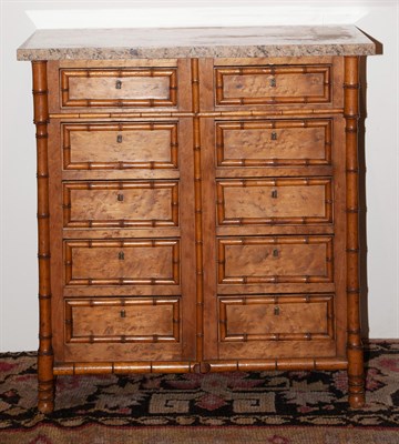 Lot 155 - Faux Bamboo Chest of Drawers Height 37 3/4...