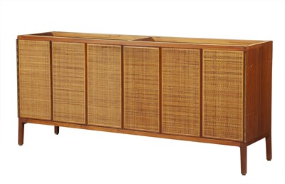 Lot 283 - Paul McCobb Walnut and Caned Sideboard