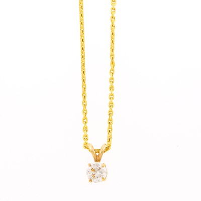 Lot 140 - Gold and Diamond Pendant with High Karat Gold Necklace