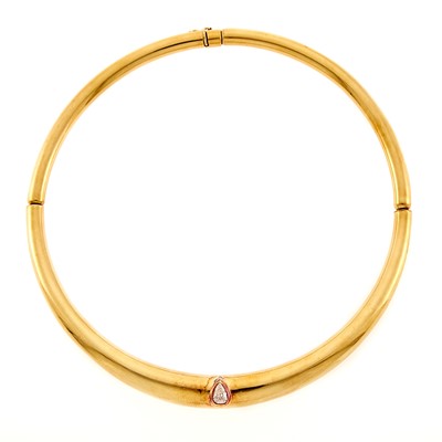 Lot 1122 - Gold and Diamond Collar Necklace