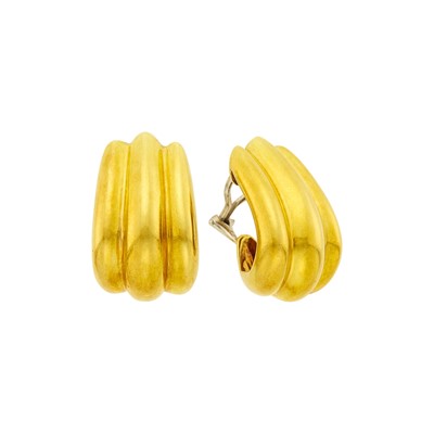 Lot 105 - Pair of Gold Earclips