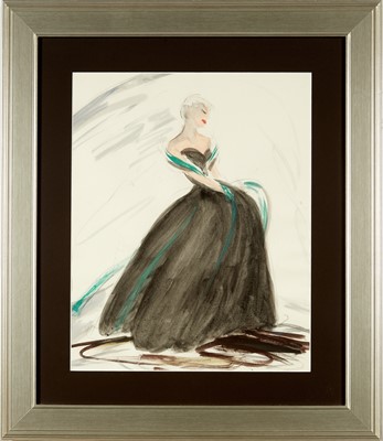 Lot 5116 - A fine sketch for Hitchcock's Vertigo