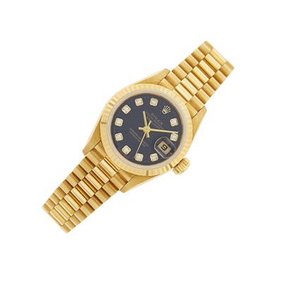 Lot 1159 - Rolex Gold and Diamond 'Datejust' Wristwatch, Ref. 691788