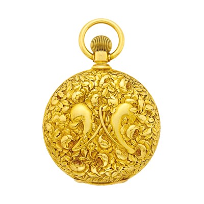 Lot 51 - Tiffany & Co., Wilmot's Patent Antique Repoussé Gold Hunting Case Pocket Watch