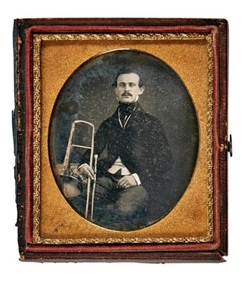 Lot 508 - [DAGUERREOTYPE-MUSICIANS] Three daguerreotypes...