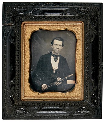 Lot 510 - [DAGUERREOTYPE-MUSICIANS] Two daguerreotypes...