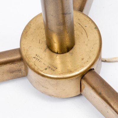 Lot 562 - Angelo Lelii Brass and Enameled Metal "Triennale" Adjustable Floor Lamp