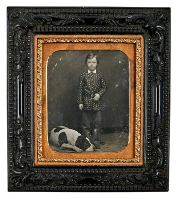Lot 518 - [DAGUERREOTYPE-ANIMAL] Daguerreotype of a boy...