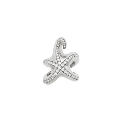 Lot 73 - Boucheron White Gold and Diamond Starfish Ring, France