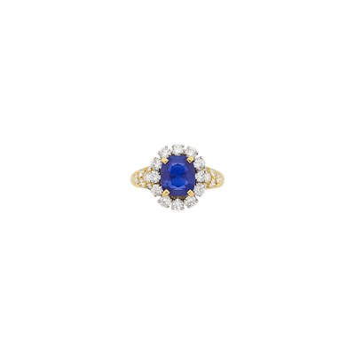 Lot 143 - Van Cleef & Arpels Gold, Kashmir Sapphire and Diamond Ring
