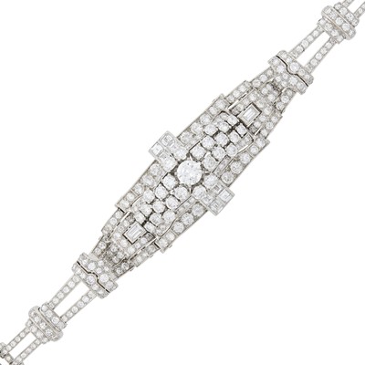 Lot 229 - Platinum and Diamond Bracelet