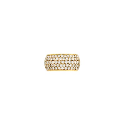 Lot 179 - Van Cleef & Arpels Gold and Diamond Band Ring