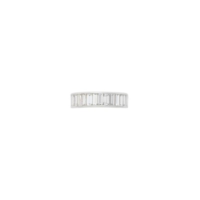 Lot 200 - Van Cleef & Arpels Platinum and Diamond Band Ring