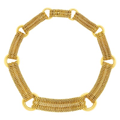Lot 153 - Gold Mesh Necklace, France
