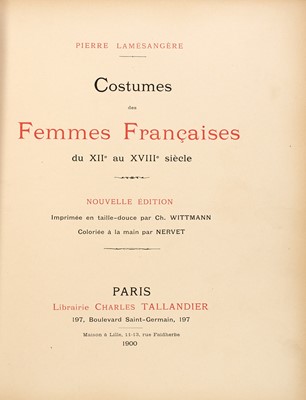 Lot 6 - [COSTUMES]
Two illustrated books about European costumes and a collection of historical costume plates.
