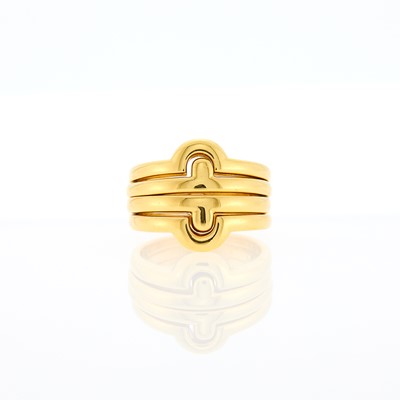 Lot 1001 - Bulgari Gold Four Band 'Parentesi' Ring