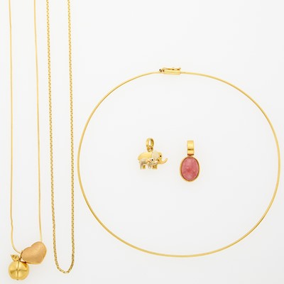 Lot 1230 - Group of Gold Jewelry