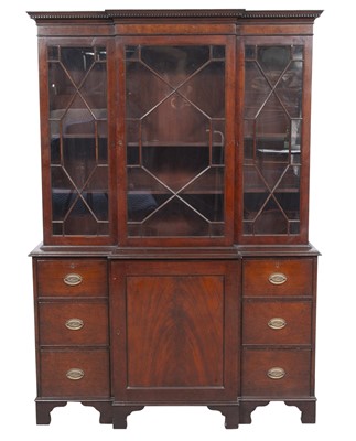 Lot 140 - George III Style Mahogany Breakfront