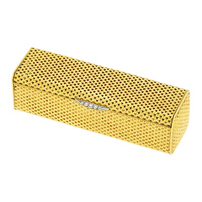 Lot 124 - Van Cleef & Arpels Gold, Platinum and Diamond Mesh Case