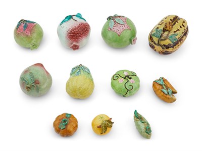 Lot 314 - Group of Asian Ceramic Fruit and Vegetable...