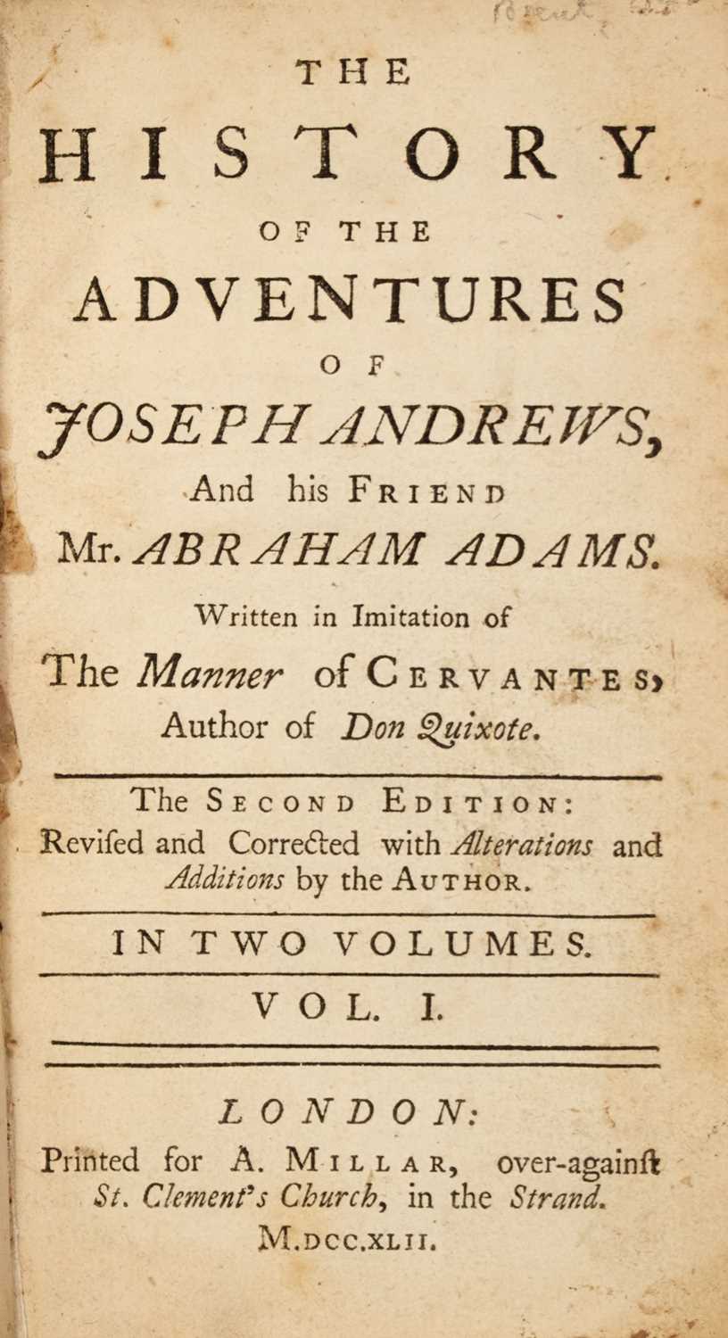 Lot 11 - [FIELDING, HENRY]
The History of the Adventures of Adventures of Joseph Andrews...