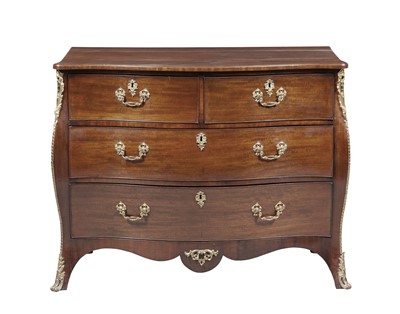Lot 451 - George III Gilt-Metal Mounted Mahogany Serpentine Commode