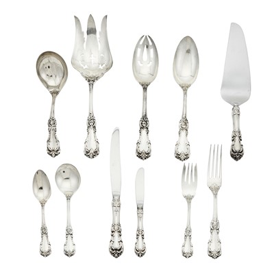 Lot 530 - Reed & Barton Sterling Silver "Burgundy" Pattern Flatware Service