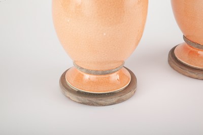 Lot 103 - Pair Glazed Pottery Vases