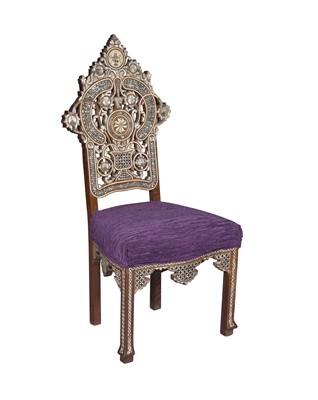 Lot 80 - Mother-of-Pearl Inset Side Chair