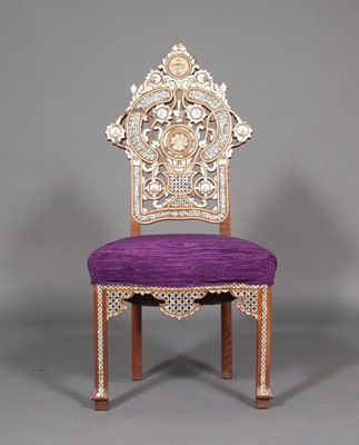 Lot 80 - Mother-of-Pearl Inset Side Chair