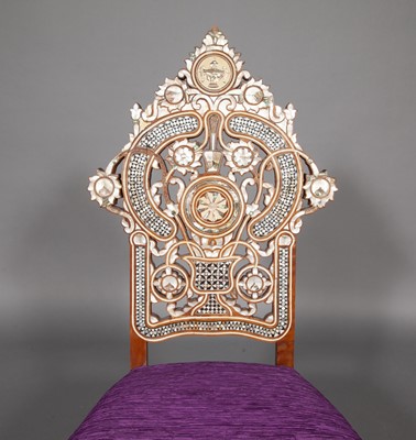 Lot 80 - Mother-of-Pearl Inset Side Chair