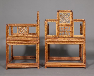 Lot 77 - Pair of Chinese Bamboo Chairs