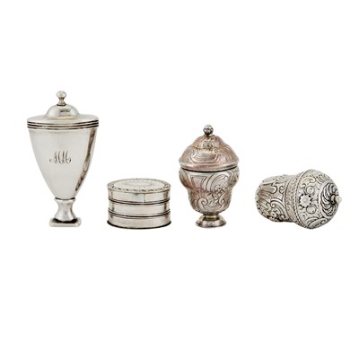 Lot 22 - Group of English Sterling Silver Nutmeg Graters