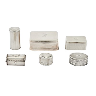 Lot 21 - Six Georgian Sterling Silver Nutmeg Graters