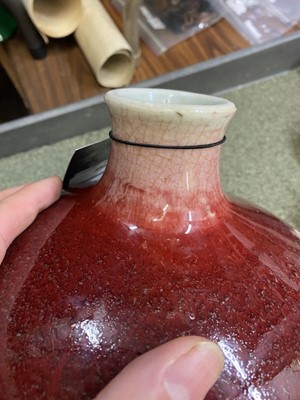 Lot 356 - A Chinese Oxblood Porcelain Vase