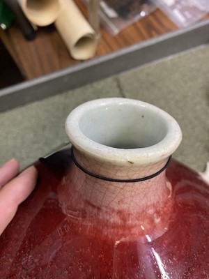 Lot 356 - A Chinese Oxblood Porcelain Vase