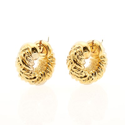 Lot 1004 - Chimento Pair of Gold Hoop Earrings