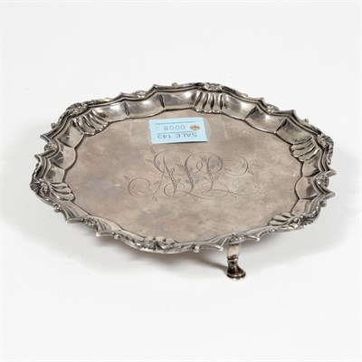 Lot 8 - Silver Tray, 10 ozs., damaged