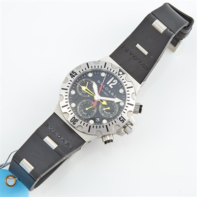 Lot 71 - Mans Metal Wrist Watch, Bulgari Diagono...